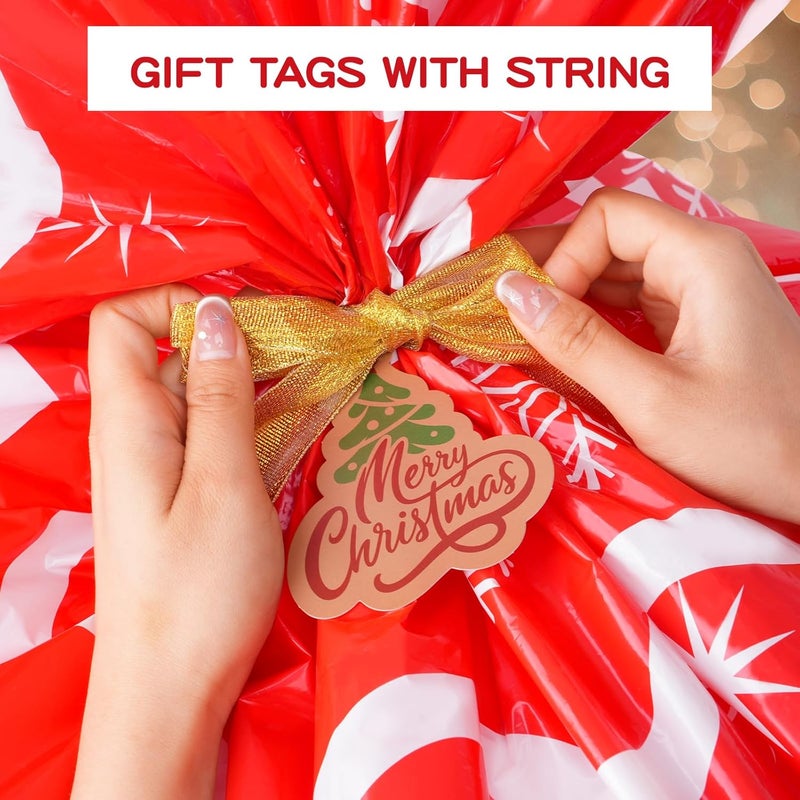 Sofier 3pcs Large Christmas Gift Bags, 36"x44" Holiday Gift Wrap Jumbo Christmas Sacks for Gifts Giant Presents Big Xmas Plastic Bags (waves) - Image 4